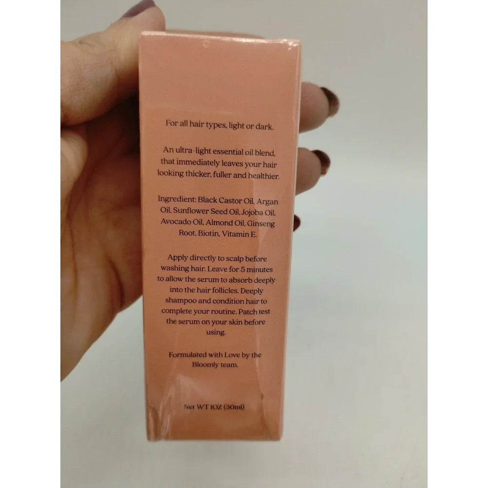 Bloomly Hair Oil Serum 1 FlOz Thicker Fuller Hair MSRP $75 New Sealed